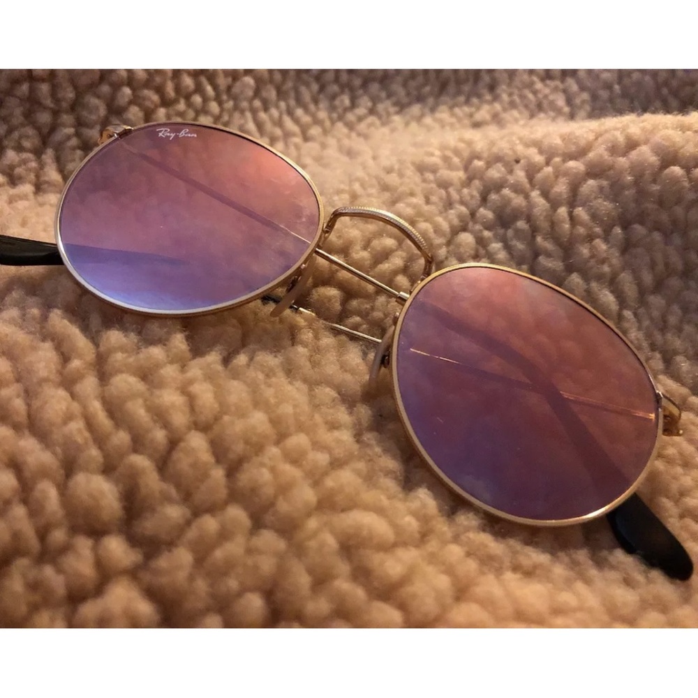 Rayban round pink/copper flash